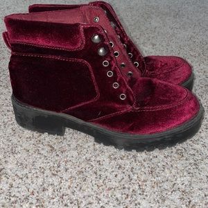 Velvet booties urban outfitters